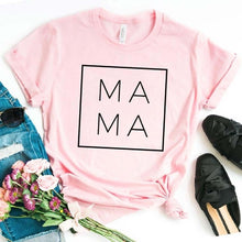 Load image into Gallery viewer, Mama Square Women tshirt Cotton Casual Funny t shirt Gift For Lady Yong Girl Top Tee 6 Color Drop Ship S-807
