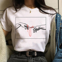 Load image into Gallery viewer, aesthetic t shirt vaporwave Michelangelo women fashion new harajuku tshirt Casual korean style Graphic hip hop t-shirt female