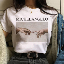 Load image into Gallery viewer, aesthetic t shirt vaporwave Michelangelo women fashion new harajuku tshirt Casual korean style Graphic hip hop t-shirt female