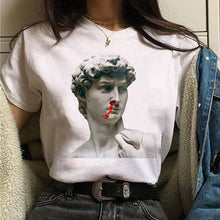 Load image into Gallery viewer, aesthetic t shirt vaporwave Michelangelo women fashion new harajuku tshirt Casual korean style Graphic hip hop t-shirt female