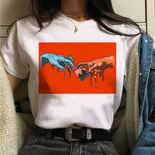 Load image into Gallery viewer, aesthetic t shirt vaporwave Michelangelo women fashion new harajuku tshirt Casual korean style Graphic hip hop t-shirt female
