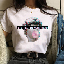 Load image into Gallery viewer, aesthetic t shirt vaporwave Michelangelo women fashion new harajuku tshirt Casual korean style Graphic hip hop t-shirt female
