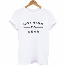 Load image into Gallery viewer, Vestido t-shirt Korean version solid color white style wild cute letter shirt printing series polyester short-sleeved dress coat