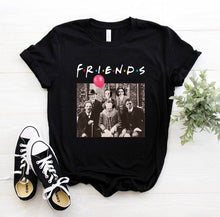 Load image into Gallery viewer, Women Horror Friends Pennywise Michael Myers Jason Voorhees Halloween T Shirt Female Harajuku Summer T-shirt Fashion Top Tees